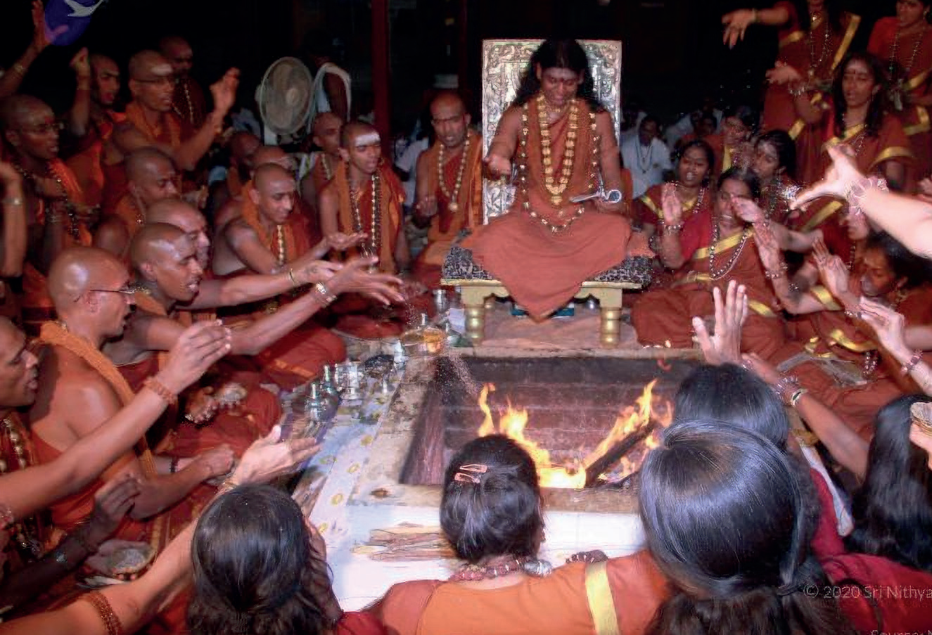 2013 Fire rituals (homa) performed by THE SPH for newly initiated monks (sanyasis) of the NITHYĀNANDA order