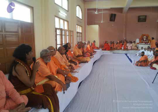 2013 The SPH addressing leaders of the Mahānirvaṇi Akhāḍā, presenting, and motivating each one as leaders for their communities and religious institutions The SPH inaugurating a new KAILĀSA in kanchipuram